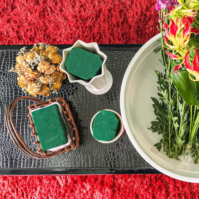 Max Shape Pack of 2 Large Size Floral Foam Blocks for Fresh and Artificial Flowers (9” L x 4” W), Wet Florist Foam Blocks for Wedding Holiday Decorations (2 Pack) - Image 4